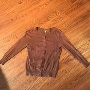 Brown button down sweater